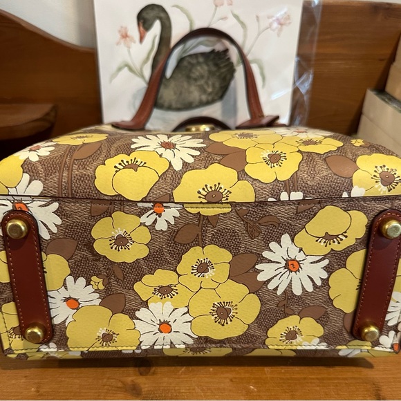 Coach Brown and Yellow Floral Tote - Picture 12 of 12